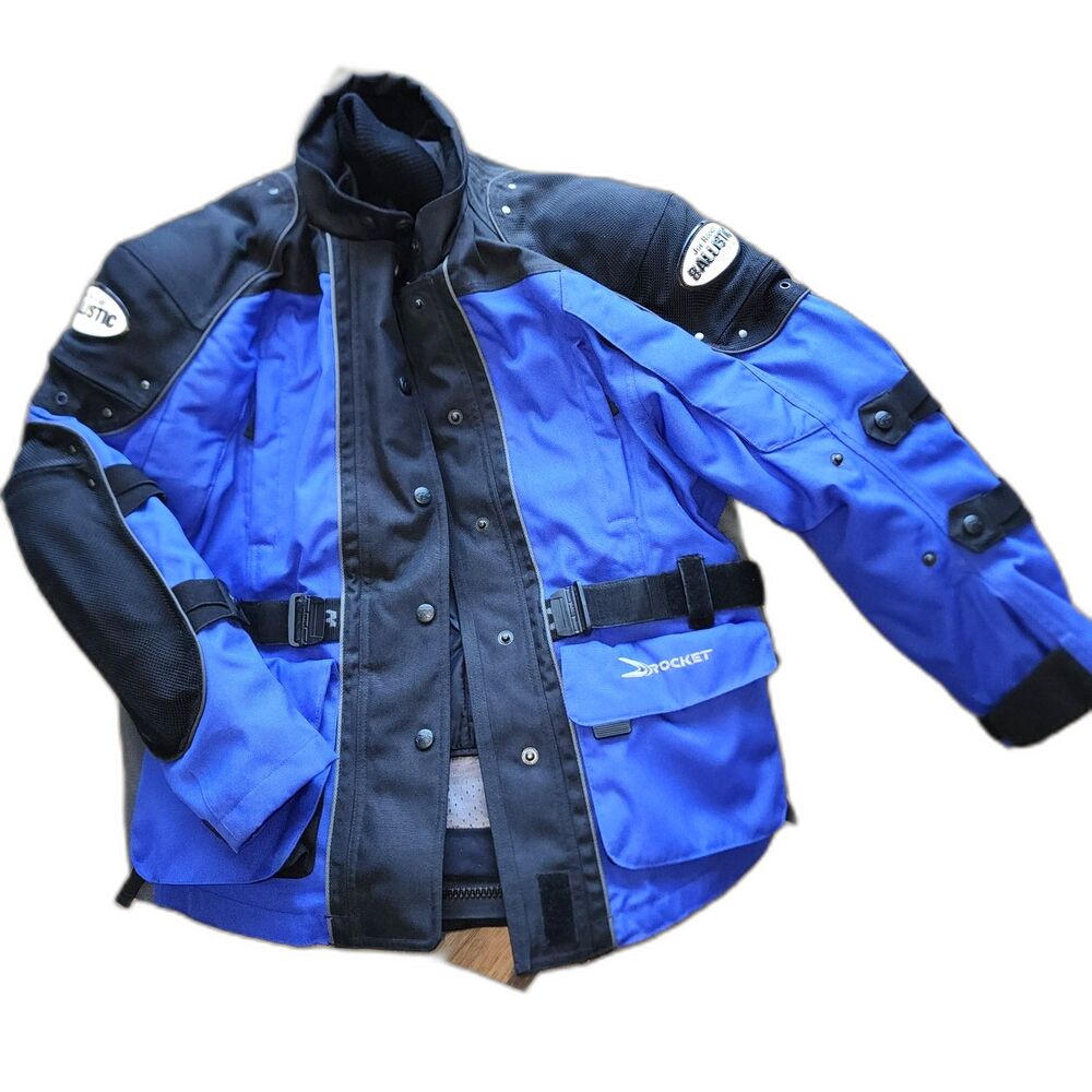 Joe Rocket Ballistic Series Women's Armored Blue Motorcycle Jacket Sz M